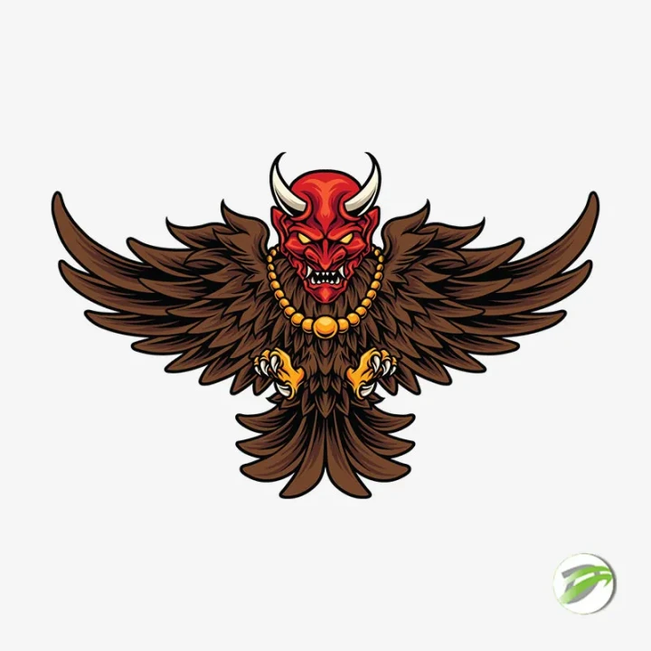 Devil Eagle Vector Design