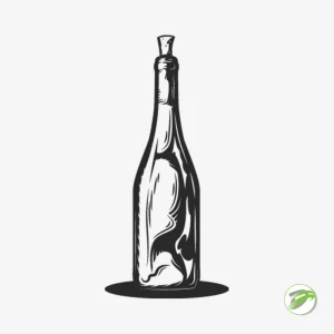 Outline Wine Freebie Vector Design