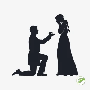 Silhouette Proposal Vector Desig