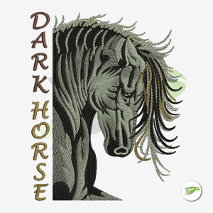 Dark Horse Embroidery Design