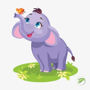 Baby Elephant Vector Design