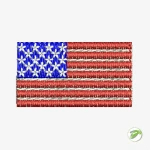 USA Freebie FlagDigital Embroidery Design