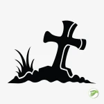 Grave Silhouette 3 Vector Design