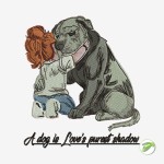 Dog and Girl Digital Embroidery Design