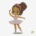 Ballerina Girl Digital Embroidery Design