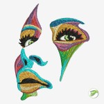 Aesthetic Face Digital Embroidery Design