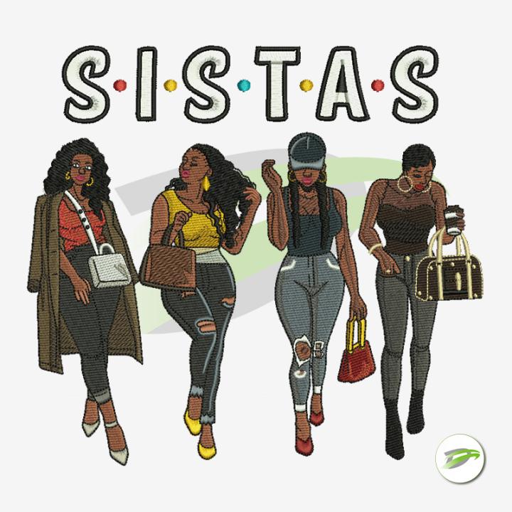Sistas Logo Embroidery Design