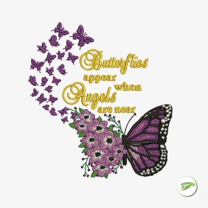 Butterflies Appear Digital Embroidery Design