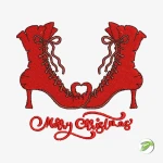 Christmas Boots Digital Embroidery Design