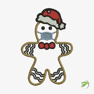 Christmas Ginger Breadman Digital Embroidery Design