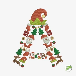 A – Christmas Ho Ho Embroidery Design
