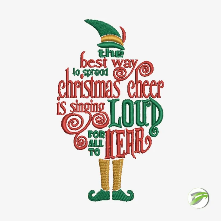 Elf Quote Digital Embroidery Design