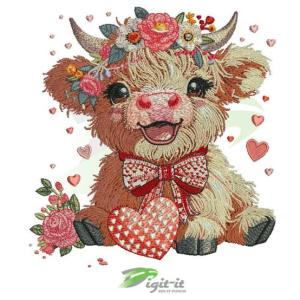Valentine Calf Digital Embroidery Design