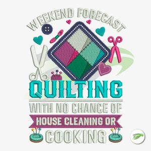 Weekend Forecast Embroidery Design