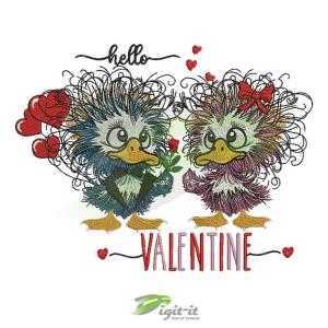 Hello Valentine Embroidery Design