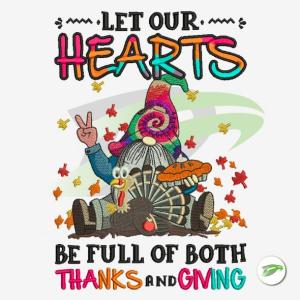 Thanksgiving Gnome Embroidery Design