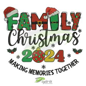 Family Christmas 2024 Embroidery Design