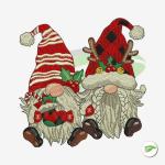 Christmas Gnome Couple Embroidery Design