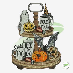 Halloween Treats Stand Embroidery Design