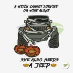 She Needs A Jeep Digital Embroidery Design