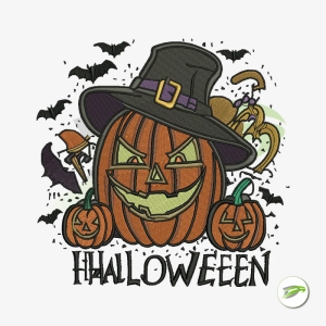 Pumpkin Halloween Embroidery Design