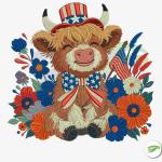 USA Calf Logo Embroidery Design